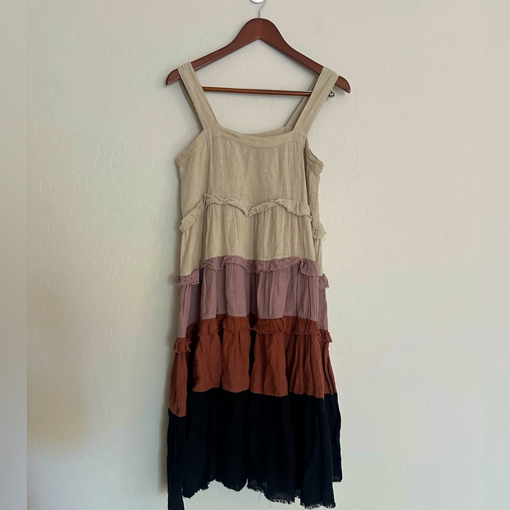 Vici Tiered Midi Women’s Dress Cotton Size Small Boho